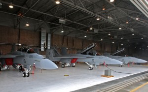 RAAF Super Hornets A44-204, A44-203 and A44-202 wait for acceptance at Naval Air Station Lemoore. (Dept of Defence)