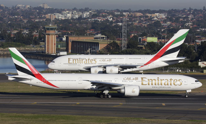     Basking in the glow of huge profit growth, Emirates' plans for expansion continue to grow.  (Seth Jaworski)