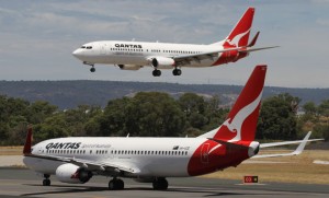 Qantas Domestic recorded a small EBIT of $57m, don from $218m last year.(BrendenScott)