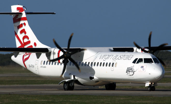 A Virgin Australia Regioanl Airlines ATR 72 at Brisbane. (Rob Finlayson)