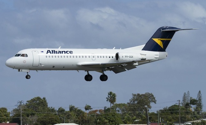 An Alliance Fokker 70 on approach to Mackay Airport. (Dave Parer)