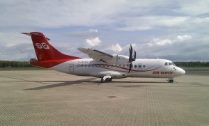 Air Tahiti's first ATR42-600 transits Cairns enroute to Papeete. (Phil van Kleef)