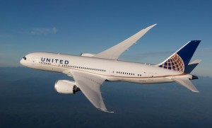 A 787-8 in United colours. The larger 787-9 will operate to Melbourne from October.