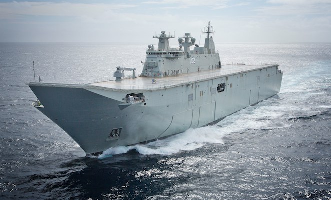 The LHD NUSHIP Canberra. (Defence)
