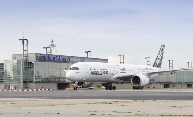The A350 at Frankfurt