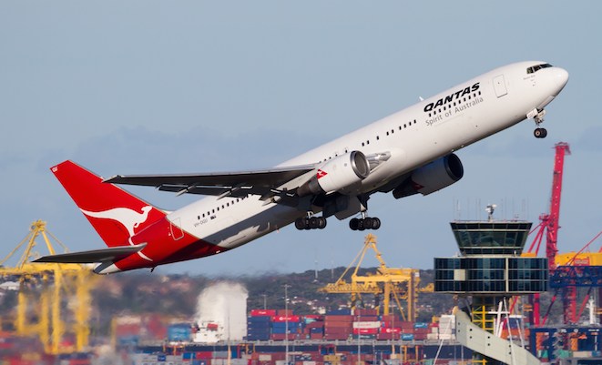 File image of Qantas 767 VH-OGU. (Seth Jaworski)