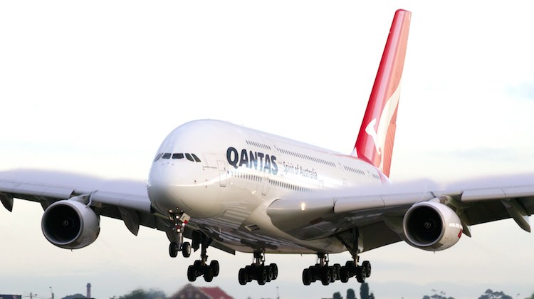 A file image of Qantas Airbus A380 VH-OQE Sir Lawrence Hargrave. (Seth Jaworski)
