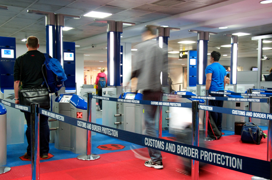 SmartGate gives eligible travellers the option to self-process through passport control. (Customs & Border Protection Service)