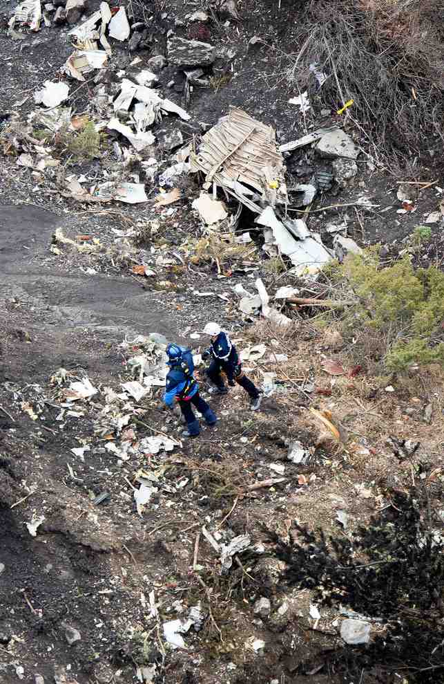 A scene from the crash site. (French Ministry of the Interior)