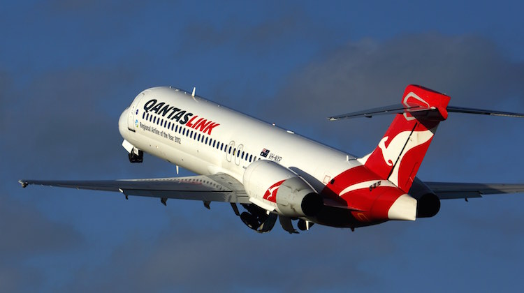 A file image of a QantasLink Boeing 717. (Rob Finlayson)