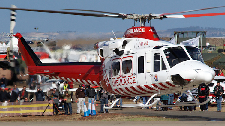 Air Ambulance Victoria Bell 412EP helicopter, VH-VAS. (Paul Sadler)