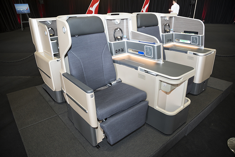 The business class seats for the Qantas Boeing 787-9 are an evolution of what was installed on the bulk of the A330 fleet. (Seth Jaworski)