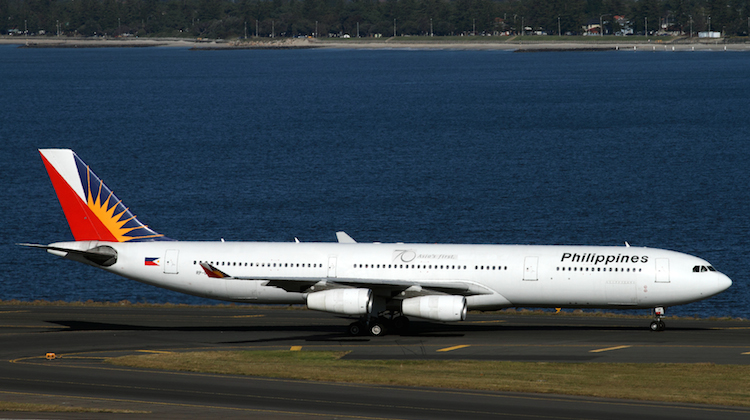 Philippine Airlines Airbus A340-300 at Sydney Airport. (Rob Finlayson)