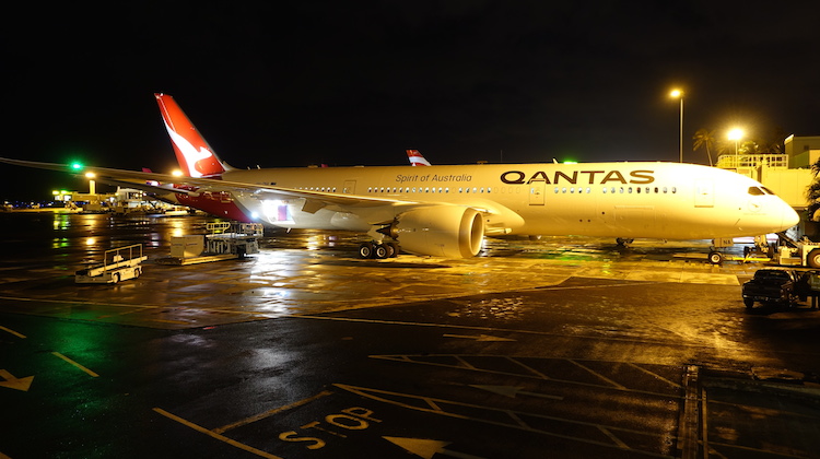 Qantas Boeing 787-9 VH-ZNA at Honolulu Airport. (Gerard Frawley)