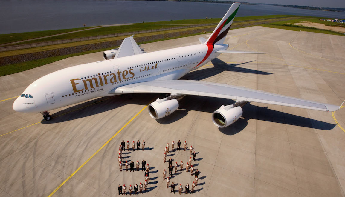 Emirates received the first of an initial order of 58 Airbus A380s in July 2008. (Emirates)