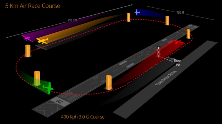 The Air Race 1 circuit that will also be used for Air Race E. (Air Race E)