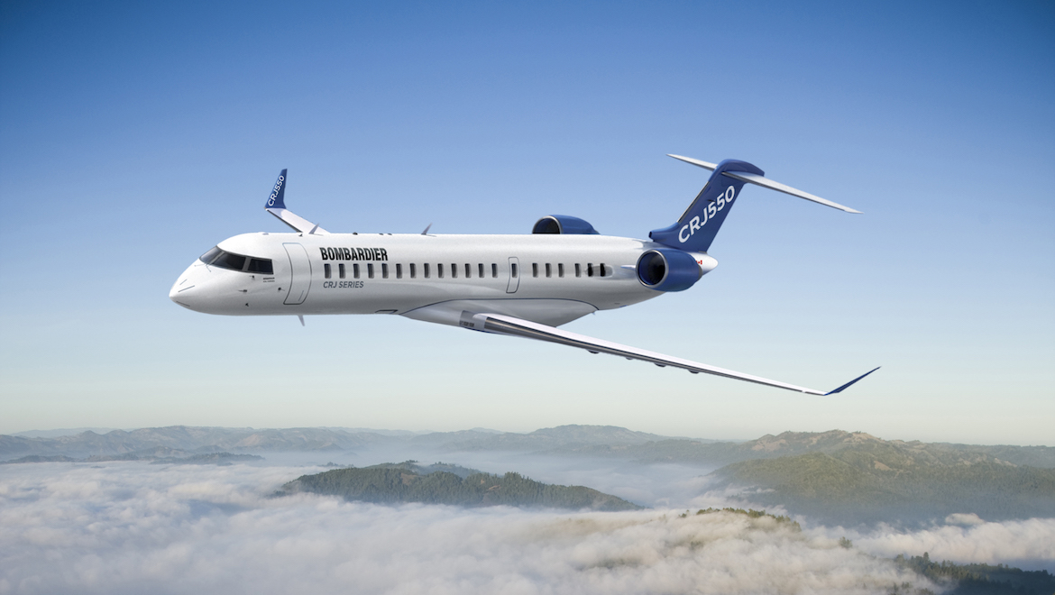 An artist's impression of the Bombardier CRJ550. (Bombardier)