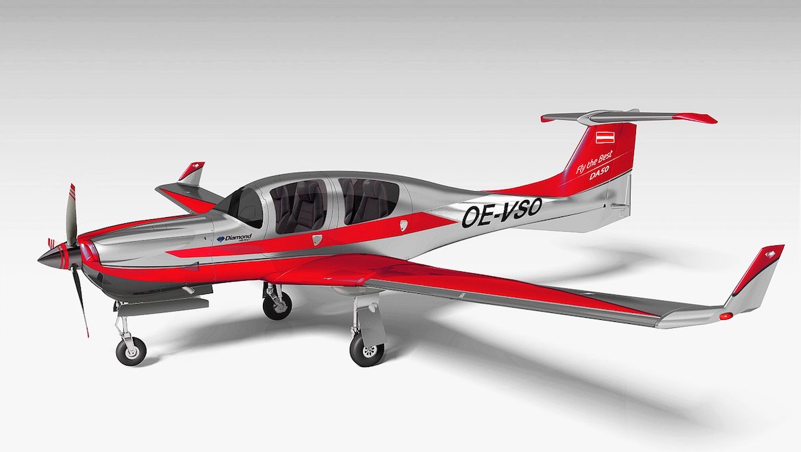 An artist's impression of the Diamond Aircraft DA50 with retractable gear. (Diamond Aircraft)