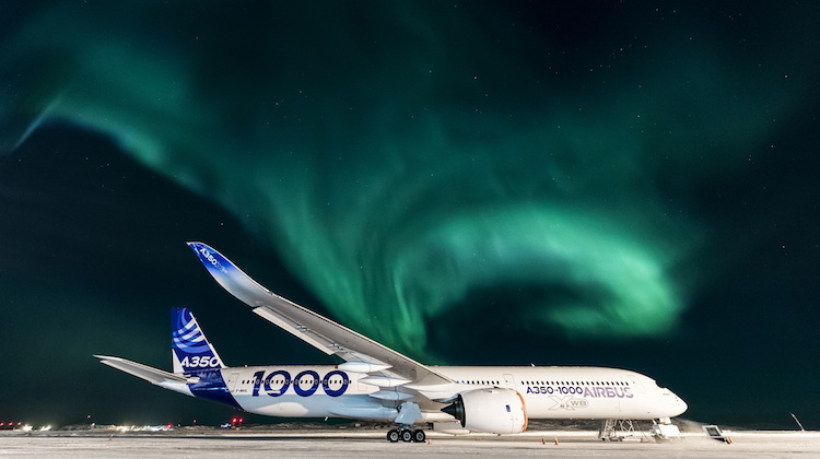 The flight test program for the A350-100 included the cold weather tests. (Airbus)