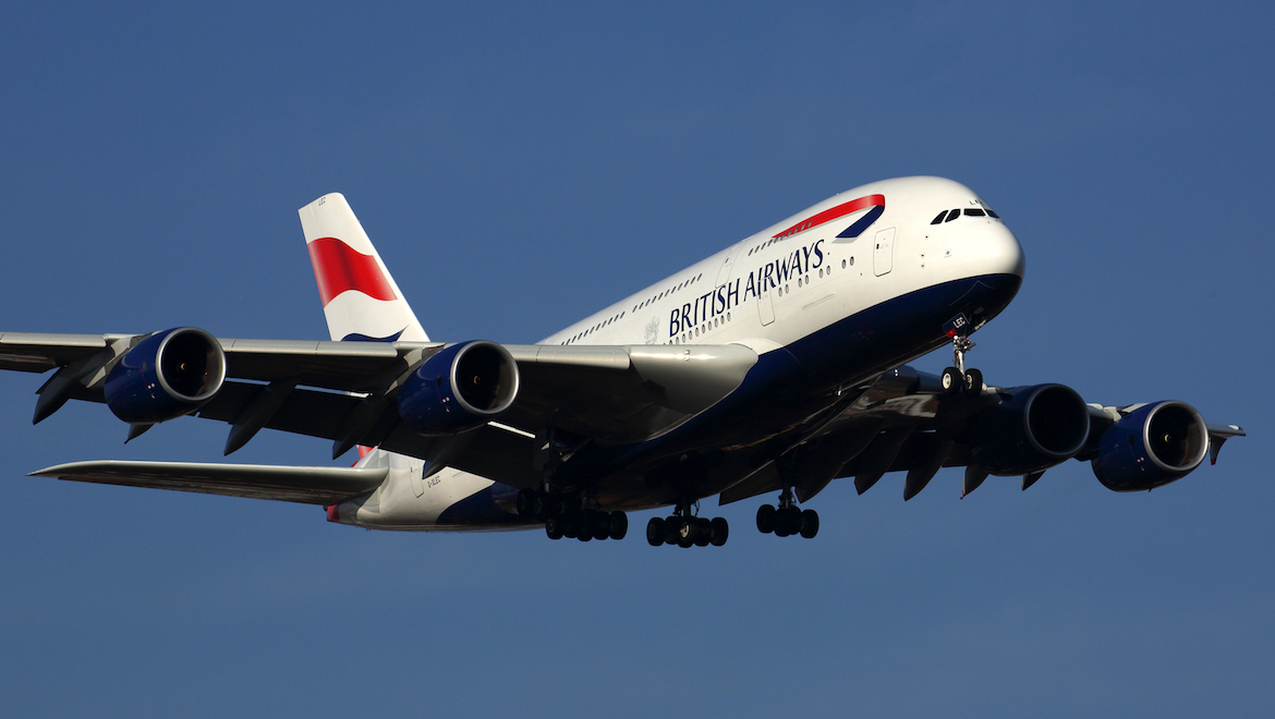 A British Airways Airbus A380. (Rob Finlayson)