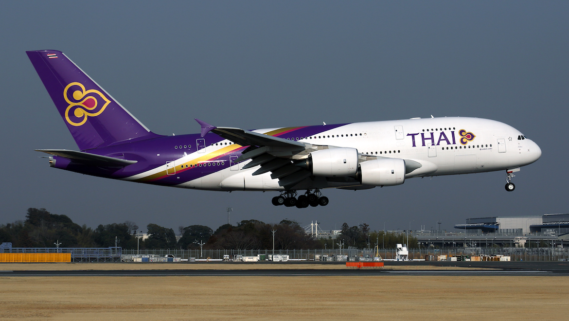 A Thai Airways International Airbus A380. (Rob Finlayson)