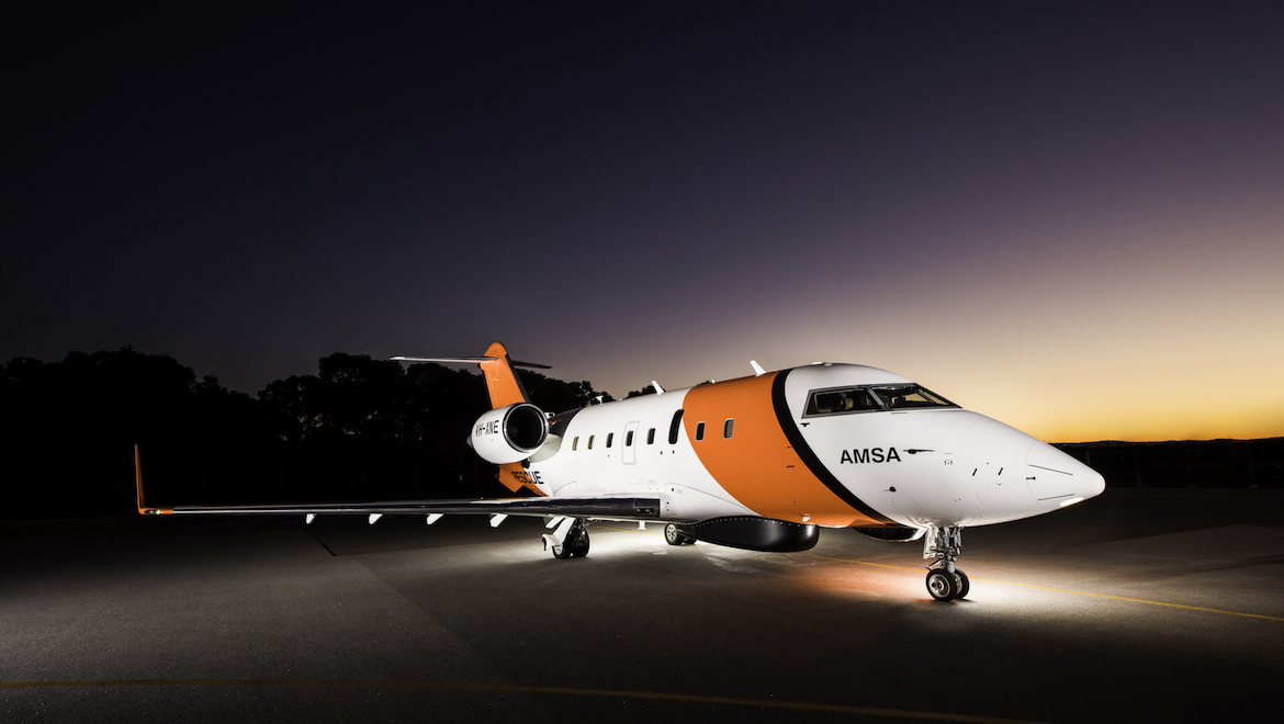 Cobham operates four specially-modified Challenger 604s under its AMSA search and rescue contract. (Cobham)