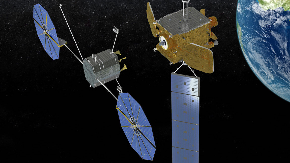 Satellites in space. (Northrop Grumman)