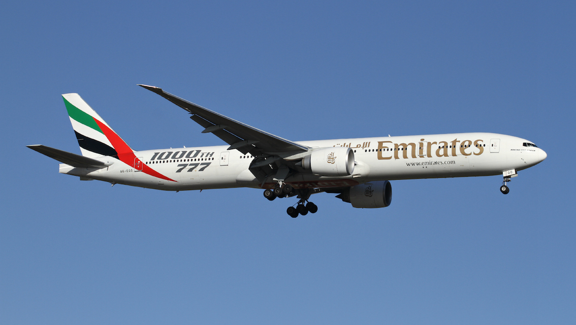 The 100th Boeing 777 delivered was a 777-300ER delivered to Emirates. (Brenden Scott)