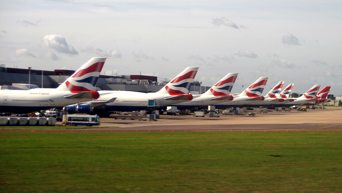 British Airways aircraft parked during the ash cloud. (Stuart Haigh)
