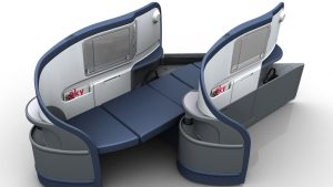 Delta Air Lines’ Boeing 777-200LRs are fitted with 43 180-degree full-flat BusinessElite seats. (Delta Air Lines)