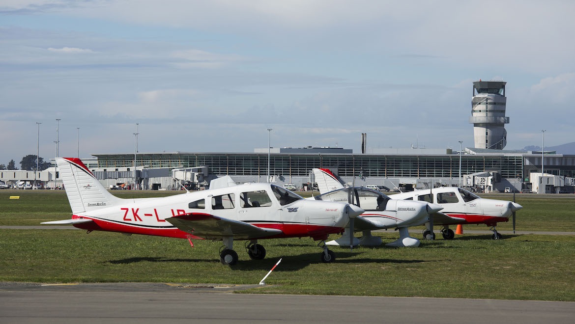 A file image of general aviation aircraft at Christchurch Airport. (Airways New Zealand)