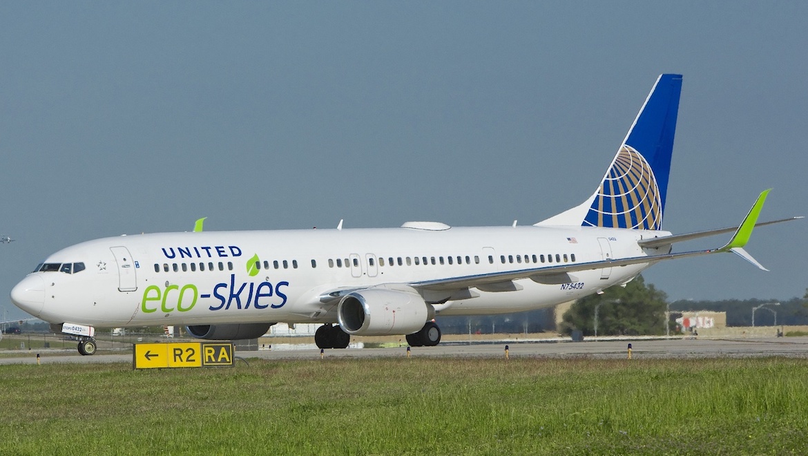 A file image of United Boeing 737-900ER N75432 "eco-skies". (United)