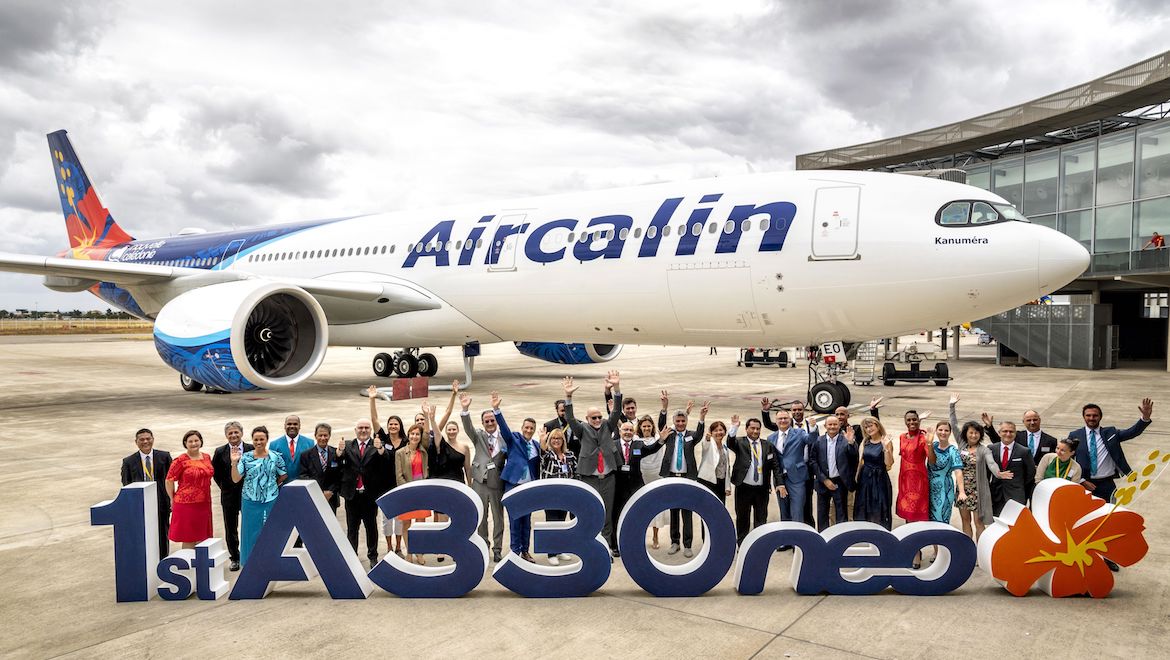 Aircalin celebrates the delivery of the airline's first Airbus A330-900. (Airbus)