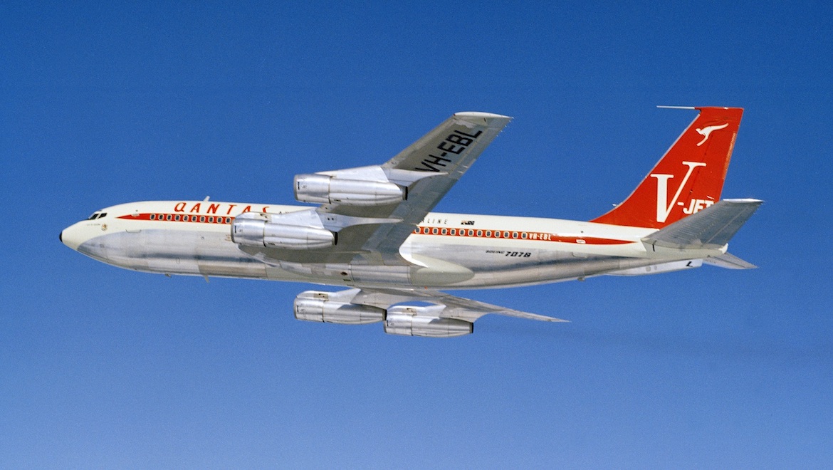 Airbus A300 predecessors included the Boeing 707. (Australian Aviation archive)