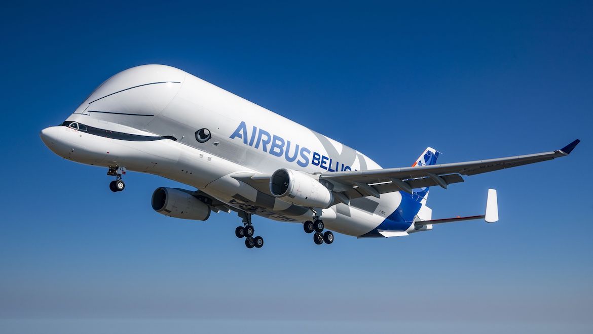 The Airbus A330-based Beluga XL during its flight test campaign. (Airbus)