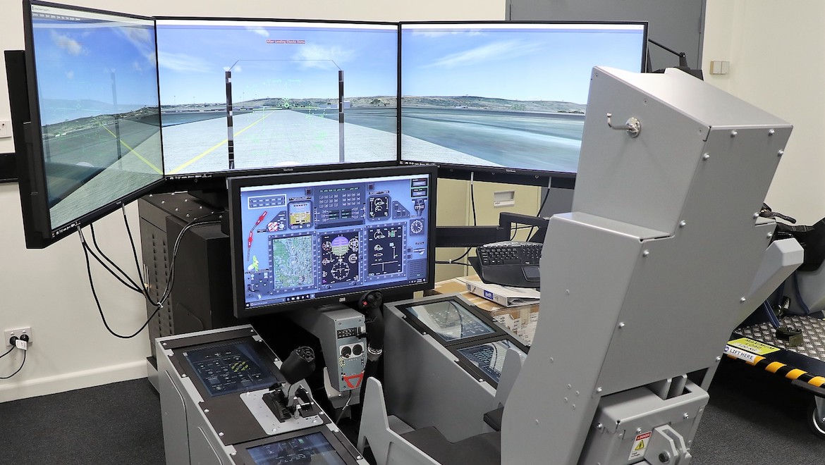 A flight simulator set up to train PC-21 pilots. (Australian Aviation archive)