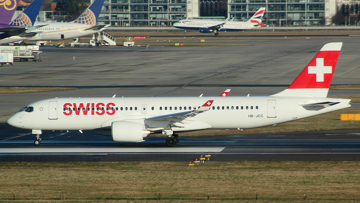 A file image of Swiss A220-300 HB-JCC. (Wikimedia Commons/Mike Burdett)