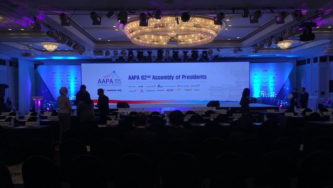 The 2018 AAPA Assembly of Presidents was held in Jeju, South Korea and hosted by Korean Air. (AAPA/Twitter)