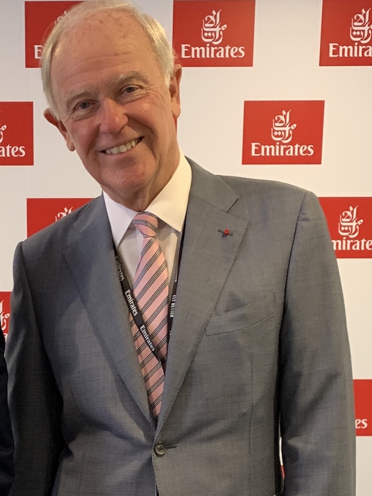 Emirates president Sir Tim Clark at the 2019 Dubai Airshow. (Denise McNabb)